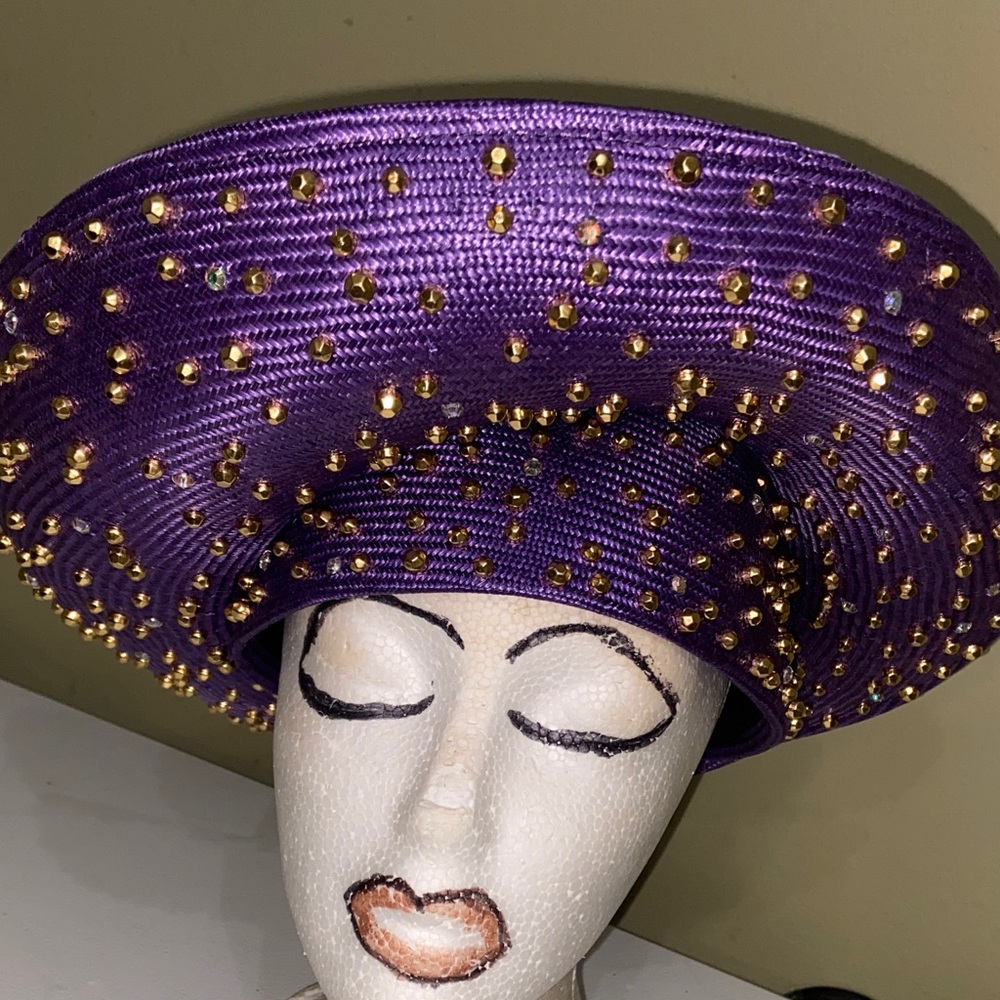 Gorgeous Plum Purple Dress Hat / Church Hat by Jack McConnell
